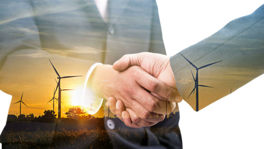ESG Innovator shakes hands with another individual, International ADR Strategy