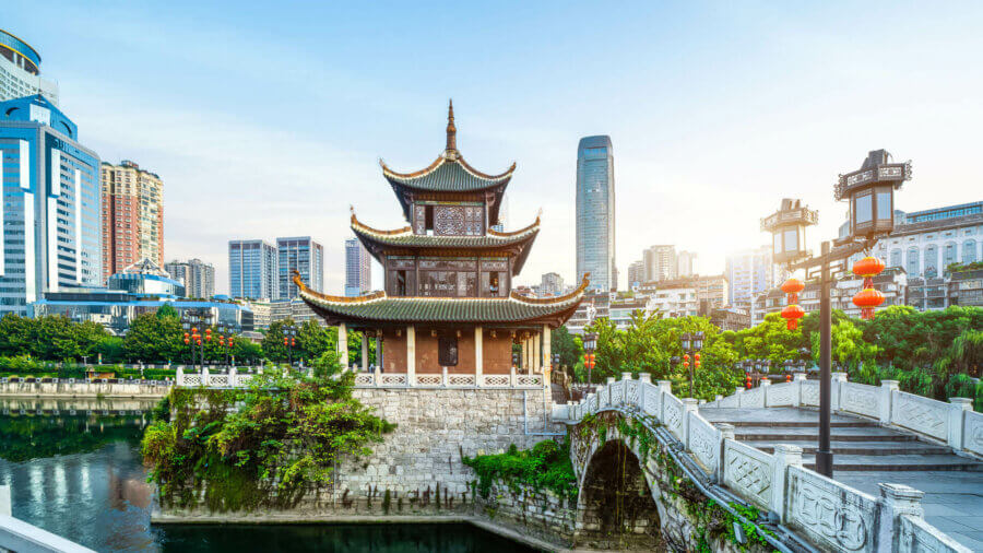 Chinese architecture, emerging market equities bet on China