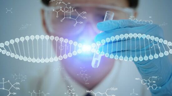 Scientist takes a look at the makeup of a DNA sample.