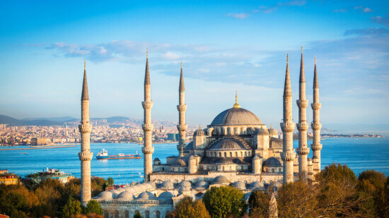 Blue Mosque in Istanbul, Turkey representing opportunities in that country.
