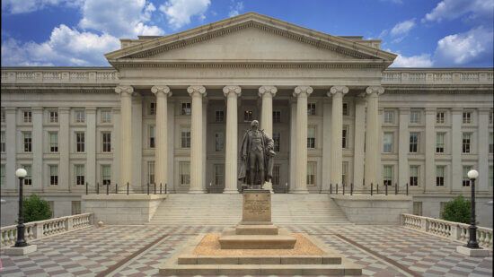 The United States Treasury Department in Washington D.C.