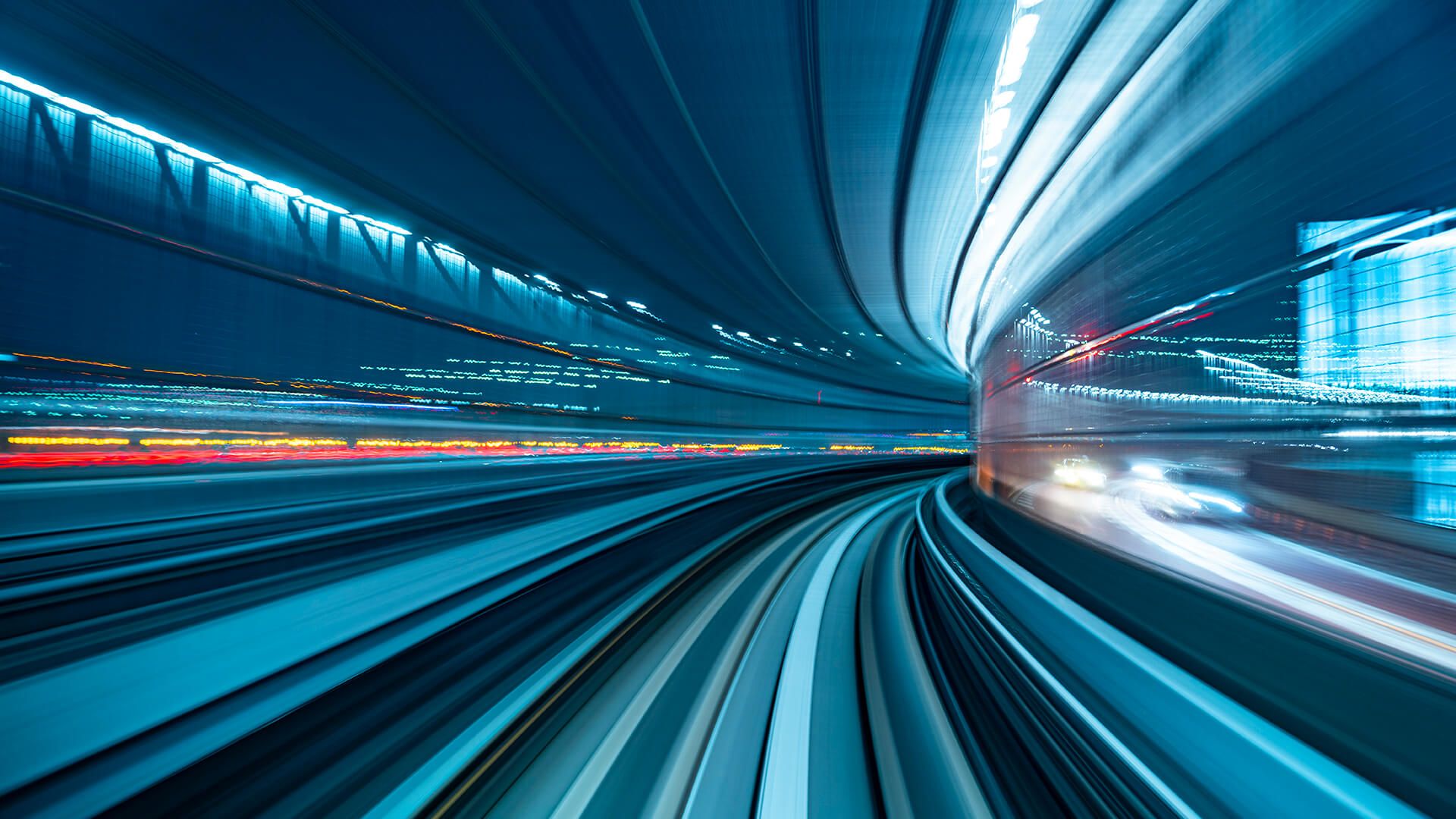 High Speed Motion Blur from a subway train